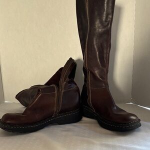 Born Rich Brown Leather Heeled Boots